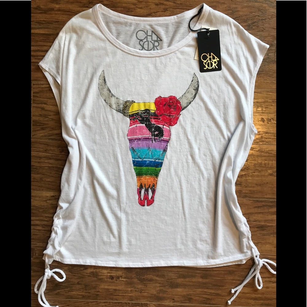 Chaser Cow Skull Tee